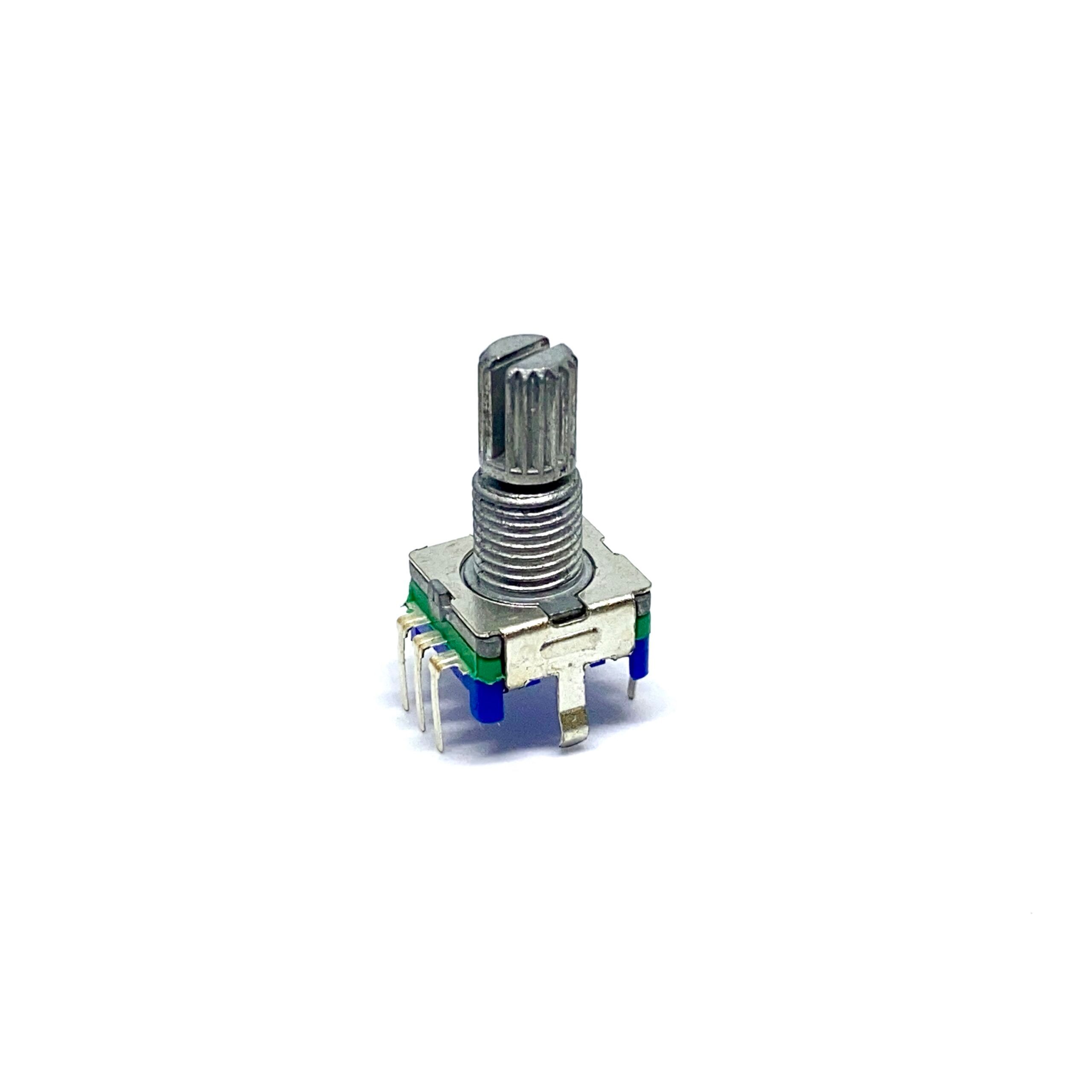 EC11 Rotary Encoder 15mm Knurled Stem, Tactile/Notched