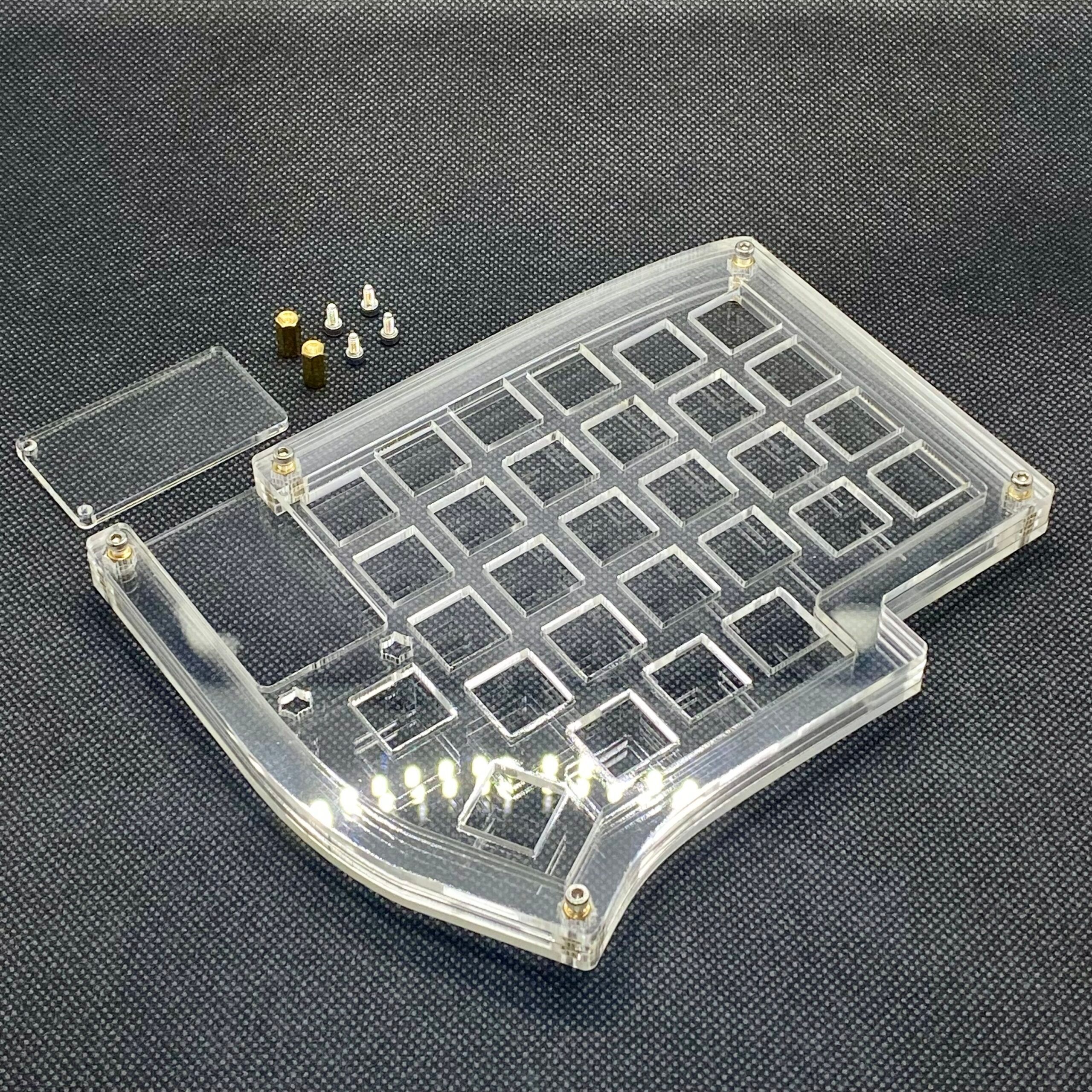 Lily58 Pro Stacked Acrylic Mid-Profile Case Kit
